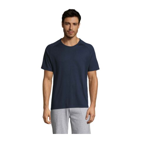SPORTY MEN T-Shirt navy blau | XL | 1-farbiger Siebdruck | Vorderseite | 250 mm x 300 mm | Nicht verfügbar