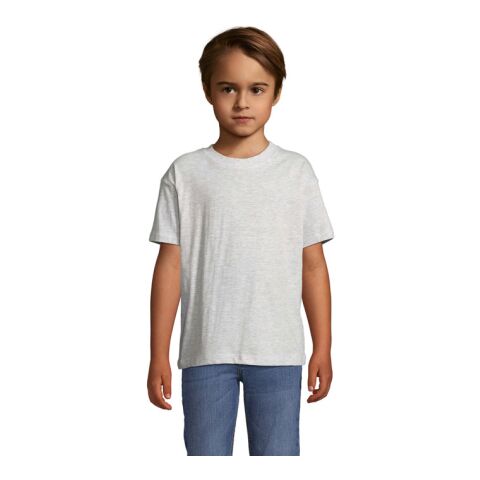 REGENT KINDER T-SHIRT 150g asche | M | 1-farbiger Siebdruck | Rückseite | 200 mm x 220 mm | Nicht verfügbar