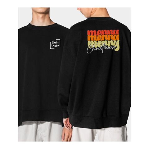 *Christmas* Sweatshirt Schwarz | Merry Christmas | L | 4C DTF Transfer