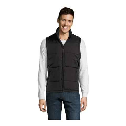 WARM MEN Bodywarmer schwarz | XXL | Stickerei | Vorderseite Brust | 100 mm x 40 mm | 40
