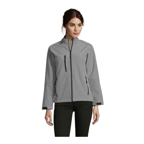 ROXY DAMEN JACKE 340g grau melange | XL | Stickerei | Vorderseite Brust | 85 mm x 100 mm | 100