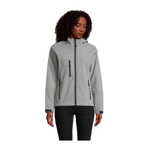 REPLAY Damen Jacke 340g grau melange | XL | Stickerei | Linker Arm | 80 mm x 80 mm | 80