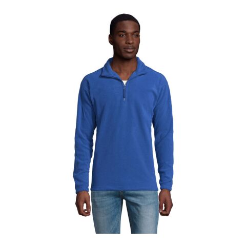 Ness Fleece-Sweatshirt mit Viertelreißverschluss königsblau | XL