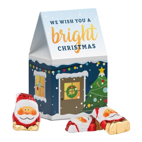 Standbodenbox Weihnachten Lindt 4c Euroskala | 4 Riegelein Weihnachtsmänner