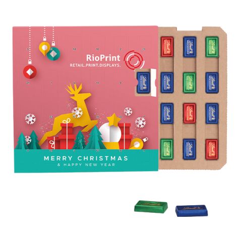 Täfelchen Adventskalender ECO ohne Werbeanbringung | 24 Lindt Schokotäfelchen