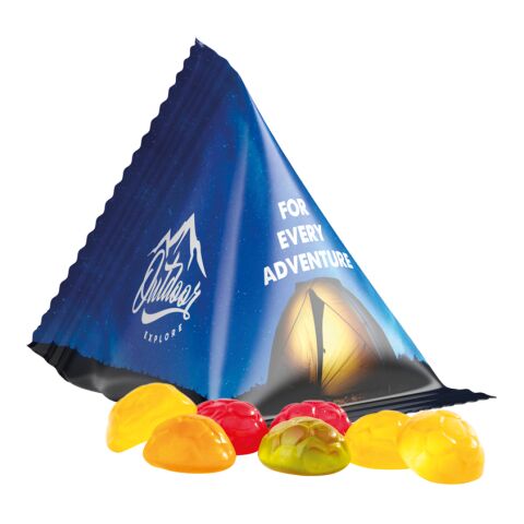Tetraeder 15 g Trolli Fruchtgummi Standardformen weiß | ohne Werbeanbringung | Fußbälle | Folie, weiß