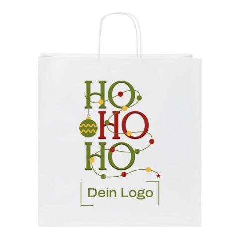 *Christmas* Kraftpapiertasche gedrehte Griffe Braun | Merry Christmas | Digitaldruck