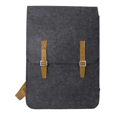Werbeartikel RPET-Filz-Rucksack Avery – grau – mit Logo bedruckt