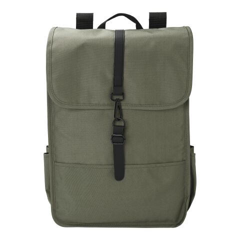 RPET Polyester (300D) Rucksack mit Lasche Lyric Grün | ohne Werbeanbringung | Nicht verfügbar | Nicht verfügbar