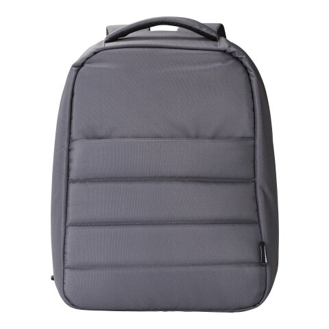 RPET-Polyester (300D) Anti-Diebstahl-Laptop-Rucksack Calliope Grau | ohne Werbeanbringung | Nicht verfügbar | Nicht verfügbar