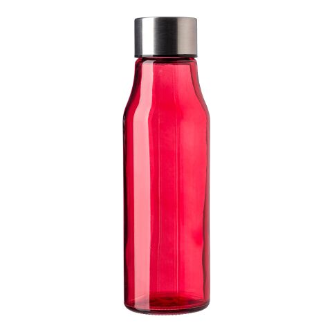 Trinkflasche &#039;Andrei&#039; aus Glas und rostfreiem Stahl (500 ml) Rot | ohne Werbeanbringung | Nicht verfügbar | Nicht verfügbar