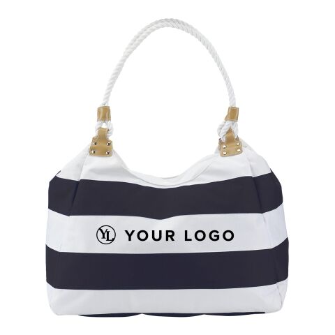 Strandtasche &#039;Nautica&#039; aus Polyester Blau/Weiß | ohne Werbeanbringung | Nicht verfügbar | Nicht verfügbar