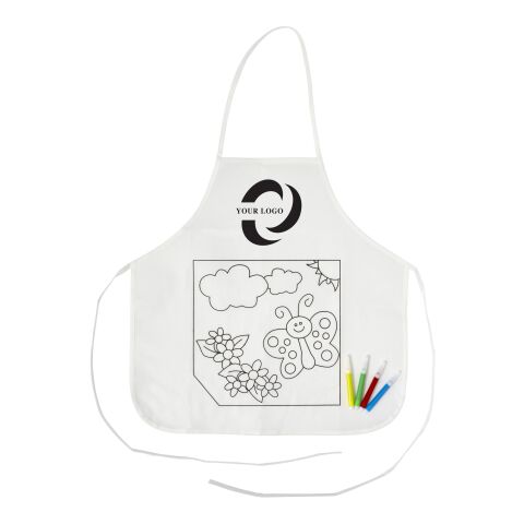Küchenschürze &#039;Creativ Kids&#039; aus Polyester Weiß | ohne Werbeanbringung | Nicht verfügbar | Nicht verfügbar