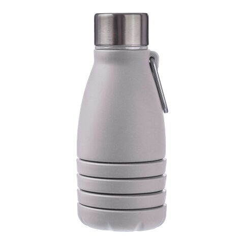 Faltbare Silikon-Trinkflasche 550 ml Erin Grau | ohne Werbeanbringung | Nicht verfügbar | Nicht verfügbar