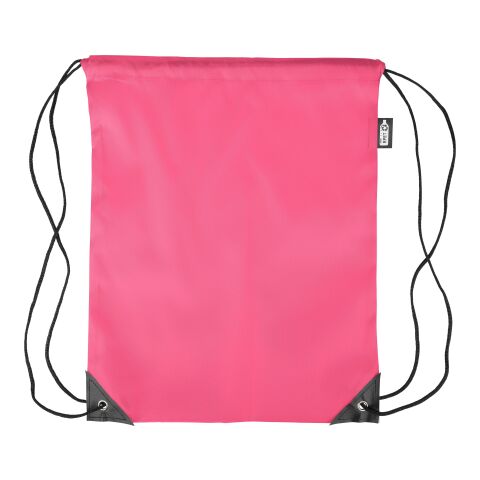 rPET 210D Polyester Rucksack mit Kordelzug Calix Rosa | ohne Werbeanbringung | Nicht verfügbar | Nicht verfügbar