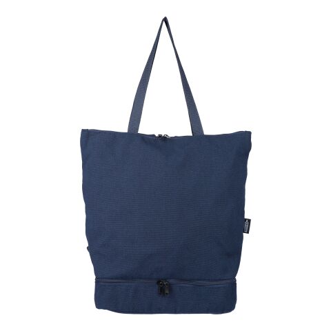 Recyceltes Poly-Baumwollgewebe (330 g/m²) Rucksack Osric Blau | ohne Werbeanbringung | Nicht verfügbar | Nicht verfügbar
