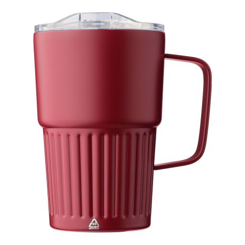 Recycelter Edelstahl-Reisebecher mit doppelter Wand (450 ml) von Calo