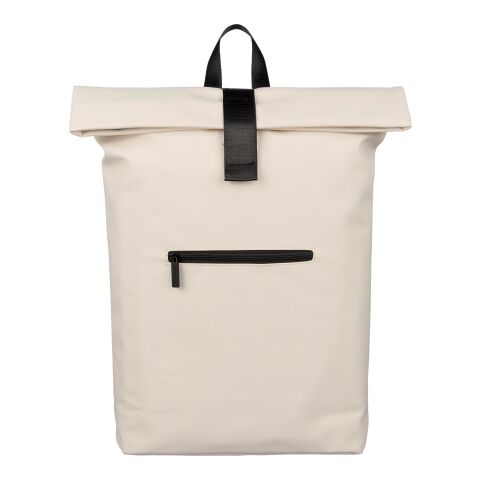 Recycelter PU-Rucksack Naiya beige | ohne Werbeanbringung