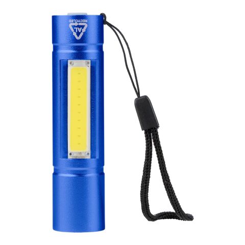 Taschenlampe aus recyceltem Aluminium COB Sami Kobaltblau | ohne Werbeanbringung | Nicht verfügbar | Nicht verfügbar