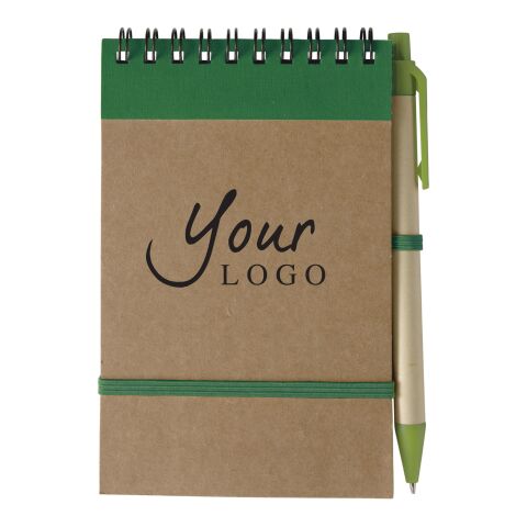 Notizbuch aus recyceltem Karton Emory Grün | ohne Werbeanbringung | Nicht verfügbar | Nicht verfügbar