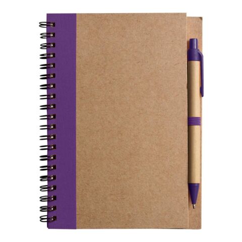 Notizbuch aus recyceltem Papier Stella Violett | ohne Werbeanbringung | Nicht verfügbar | Nicht verfügbar