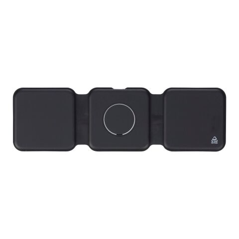 Kabelloses Ladegerät Trigo | Recycelt | 3-in-1 Schwarz