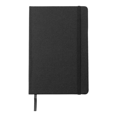 Werbeartikel RPET Notizbuch (DIN A5) – schwarz – mit Logo bedruckt