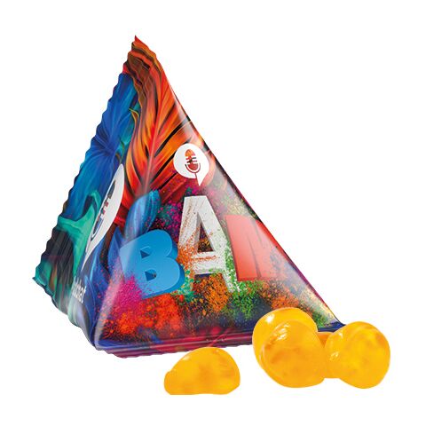 Tetraeder 15g, Vitamin-Fruchtgummi weiß | 4c Euroskala - Folie