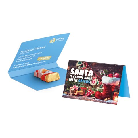 Werbekarte Visitenkartenformat Weihnachten weiß | 4c Euroskala