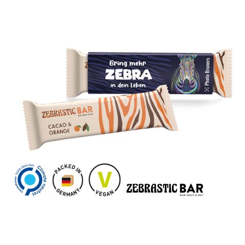 Zebra Bar Cacao &amp; Orange weiß | ohne Werbeanbringung | Cacao &amp; Orange