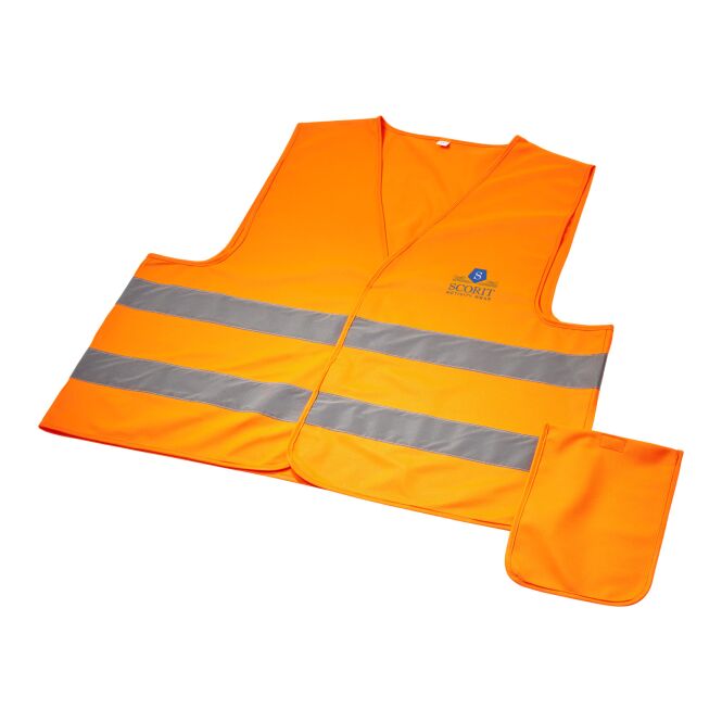 NONE Mitarbeitergeschenk Watch-out Sicherheitsweste mit Express-Logodruck Orange