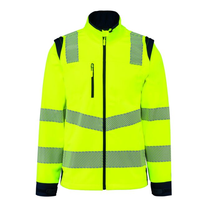 NONE Mitarbeitergeschenk Softshell-Sicherheitsjacke 3XL mit Logodruck
