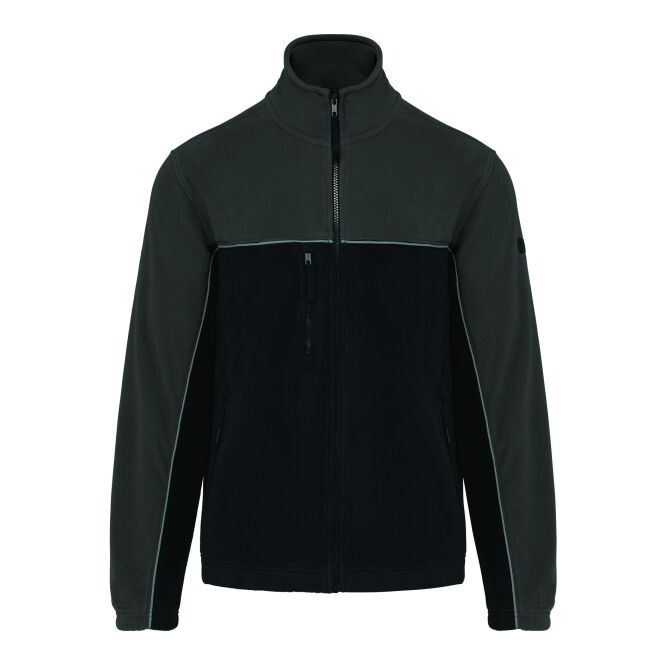 NONE Mitarbeitergeschenk Unisex-Fleecejacke XS mit Logodruck – atmungsaktives Schwarz