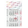 3-Monatskalender Budget 3 Recycling (Einblatt) Hellgrau-rot | ohne Werbeanbringung | Rot