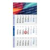 3-Monatskalender Logic 3 Post Bestseller (Einblatt) Hellgrau-rot | ohne Werbeanbringung