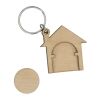 Holzchip-Schlüsselanhänger "House" natur | ohne Werbeanbringung | Nicht verfügbar | Nicht verfügbar