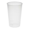 Trinkbecher "Vital", 500 ml mit Deckel und Strohhalm transparent-milchig