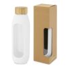 Tidan 600 ml Flasche aus Borosilikatglas mit Silikongriff weiß