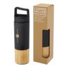 Torne Mit Kupfer vakuumisolierte 540 ml Edelstahlflasche mit Bambus Außenwand Standard | schwarz | ohne Werbeanbringung | Nicht verfügbar | Nicht verfügbar