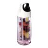 HydroFruit 700 ml Sportflasche aus recyceltem Kunststoff mit Klappdeckel und Trinkhalm Standard | weiß | 1-farbiger Tampondruck | Vorderseite | 30 mm x 70 mm