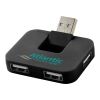 Gaia USB Hub mit 4 Anschlüssen Standard | schwarz | ohne Werbeanbringung | Nicht verfügbar | Nicht verfügbar