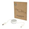 Alasia 100 cm 5-in-1 Kabel aus recyceltem Kunststoff und Aluminium, einziehbar, für Datenübertragung und mit 45W Schnellladung Standard | Silber | ohne Werbeanbringung | Nicht verfügbar | Nicht verfügbar