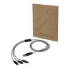 Alphecca 5-in-1-Ladekabel aus recyceltem Aluminium und RPET schwarz