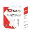 SKROSS® Klip Slim 65W Mehrfach-Ladegerät weiß