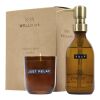 Wellmark Discovery Seifenspender und Duftkerze ´Bambus´-Set, 200 ml (Spender) und 150 g (Duftkerze) Standard | amber heather | ohne Werbeanbringung | Nicht verfügbar | Nicht verfügbar