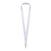 Lana Schlüsselband aus recyceltem PET Kunststoff – beidseitige Sublimation weiss | 10mm | Sublimation | überall, vorne | 10 mm x 900 mm