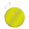 RFX™ Runder reflektierender PVC-Aufhänger neongelb | Nicht verfügbar | Digitaldruck | Rückseite (unter reflektierender Schicht) | Ø 70 mm