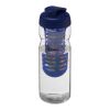 H2O Base® 650 ml Sportflasche mit Klappdeckel und Infusor transparent-blau | ohne Werbeanbringung | Nicht verfügbar | Nicht verfügbar