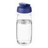 H2O Pulse® 600 ml Sportflasche mit Klappdeckel transparent-blau | ohne Werbeanbringung | Nicht verfügbar | Nicht verfügbar
