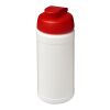 Baseline® Plus 500 ml Sportflasche mit Klappdeckel weiss-rot | ohne Werbeanbringung | Nicht verfügbar | Nicht verfügbar